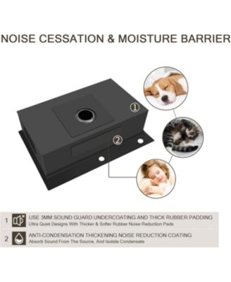 33x22inch Gunmetal Black Workstation Kitchen Sink Drop In Stainless Steel 16 Gauge