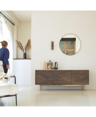 Bilal solid mango and terrazzo Sideboard 180 cm