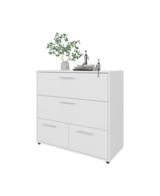 Oto Dresser with 4 Spacious Drawers, White