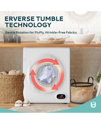 2.6 Cu.Ft. Vented Front Load Stackable Electric Compact Dryer in White with Multiple Drying Modes