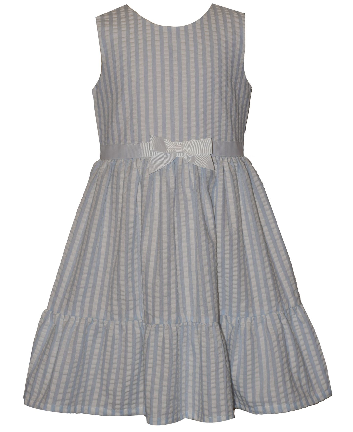 Платья Bonnie Jean Floral Round Neck Dress and Cardigan, 2-Piece Set для девочек, цвет: Синий — фото 2