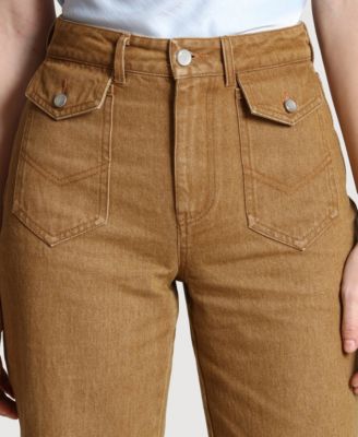 Women's Flare Leg Patch Pocket Jeans
