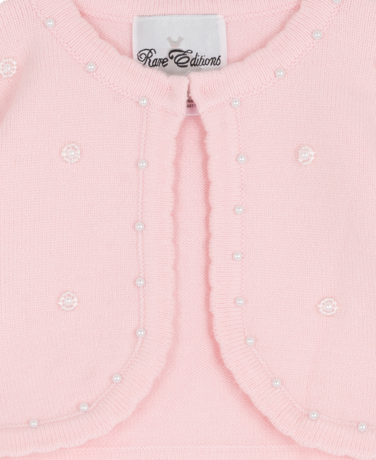 Rare Editions 2T-6X Long-Sleeve Stretch Knit Cardigan