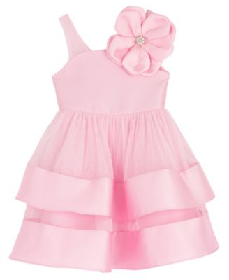 Girls' 2T-6X Mikado Sleeveless Mesh Skirt Dress