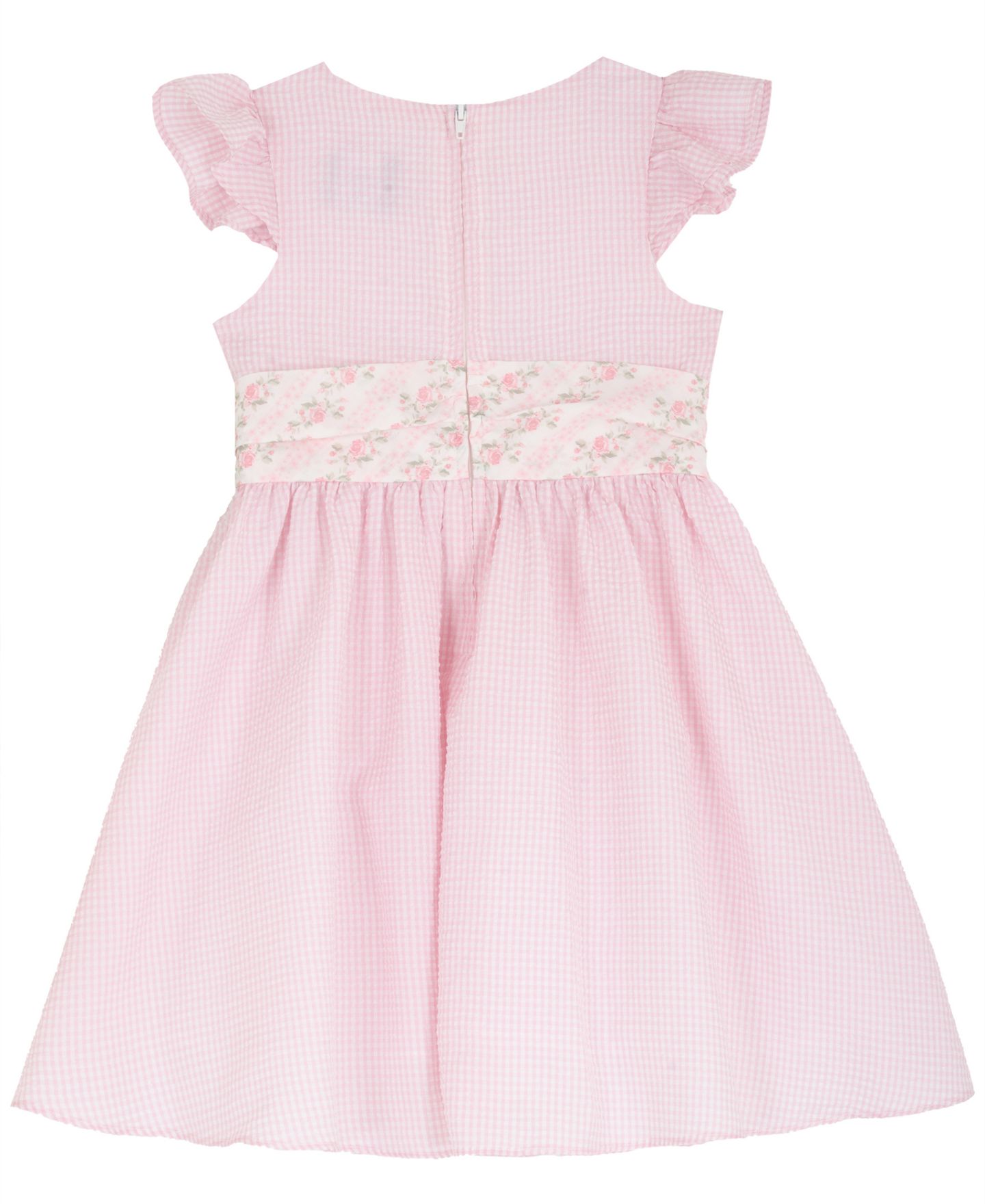 Платья Rare Editions Seersucker Round Neck Dress and Bag, 2-Piece Set для девочек, цвет: Розовый — фото 2