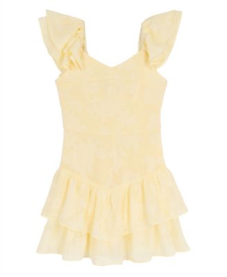 Girls' 7-16 Organza Flutter-Sleeve Sweetheart Dress
