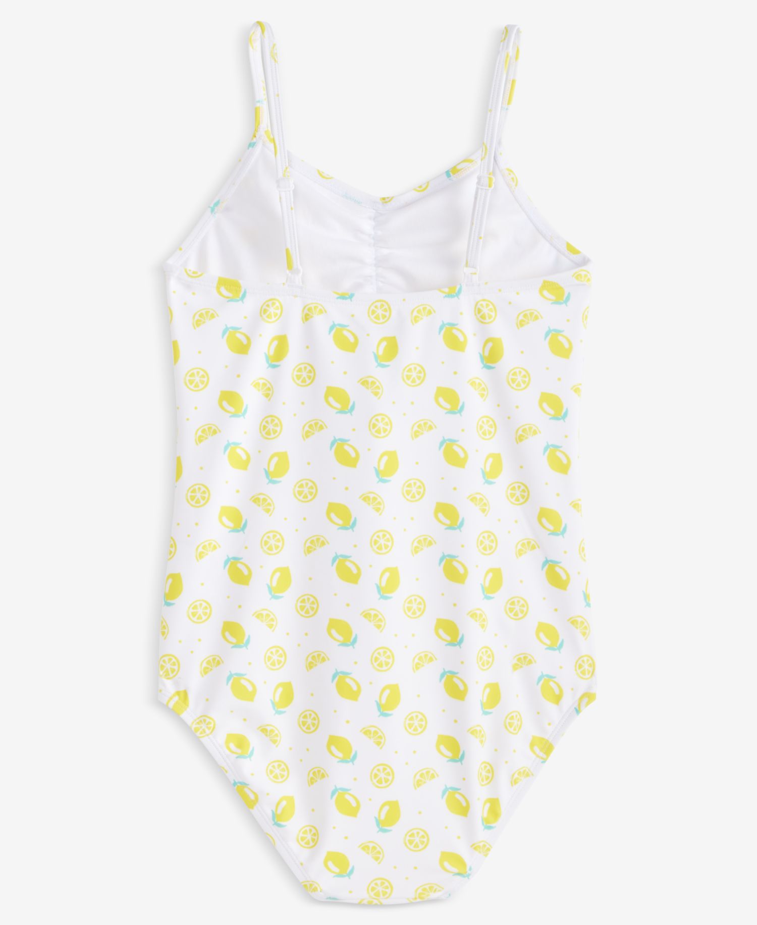 Girls' XS-XL Lemon-Print Cutout One-Piece Swimsuit