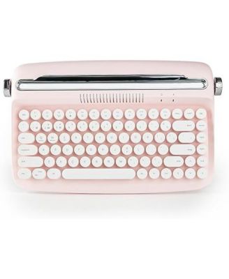 ACTTO B303 Wireless Keyboard, Retro Bluetooth Aesthetic Typewriter Style Keyboard with Integrated Stand for Multi-Device