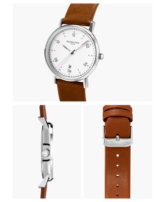 Victoria Hyde Men's Watch Apple Leather Strap ORTON in Brown