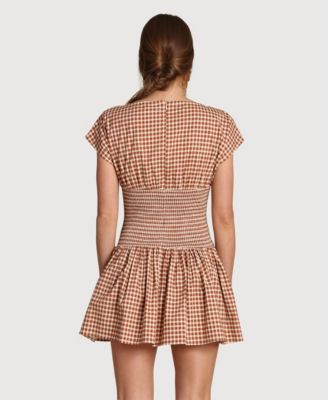 Women's Boat Neck Mini Dress