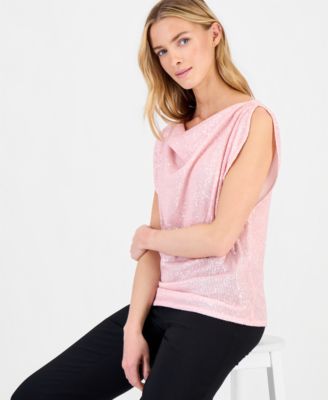 Petite Cowl Neck Blouse