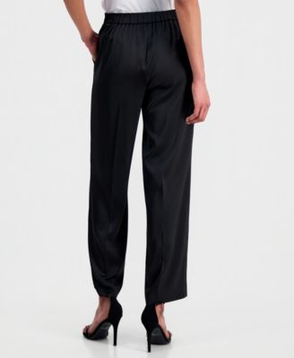 Petite Pull-On Mid-Rise Pants