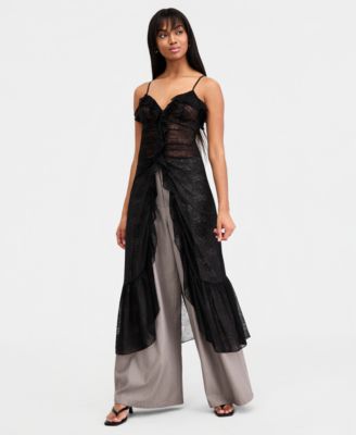 Women's Ruffled Lace Dress