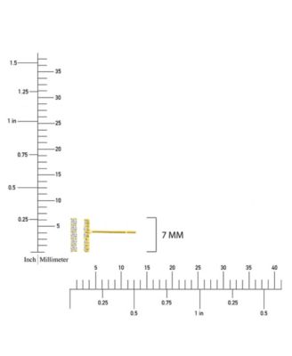 14k Yellow Gold Linear Stud Earrings