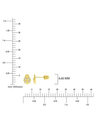 14k Yellow Gold Lady Bug Stud Earrings