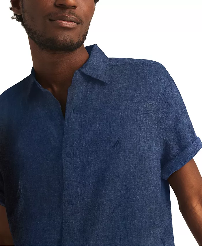 Men's Short-Sleeve Linen Shirt - thumbnail 3