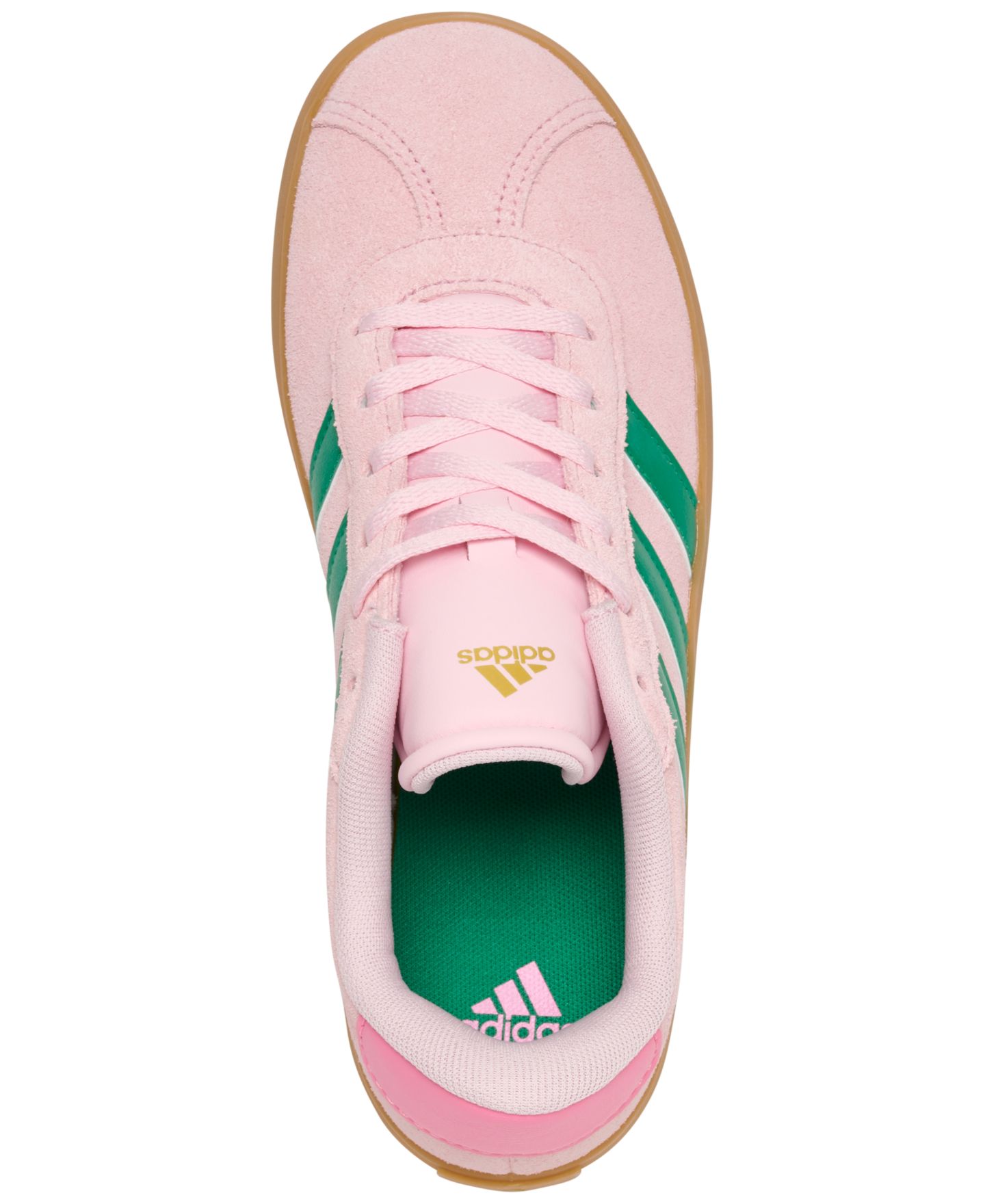 Кроссовки adidas VL Court 3.0 Sneakers from Finish Line для девочек, цвет: Розовый / Зелёный — фото 5