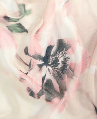 Watercolor Mia Floral Oblong Scarf