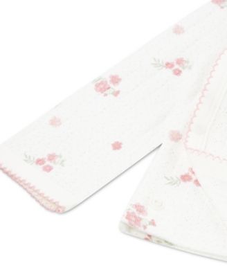 Baby Girls' Top, Footed Pants, and Hat, 3-piece Set