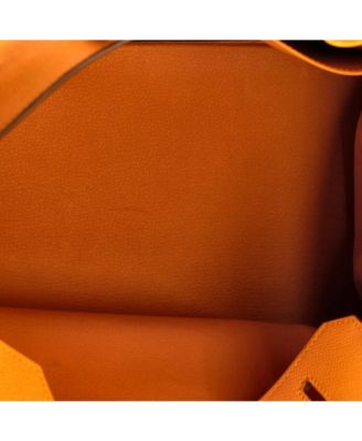 Pre-Owned HERMES Birkin 35 Handbag Yellow Epsom with Gold Hardware