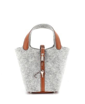 PM Picotin Lock Bag Felt with Leather