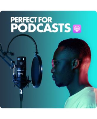 Photo 2-Pack Universal Cardioid Podcasting Microphone Bundle with Articulating Scissor Arm and Pop Filter