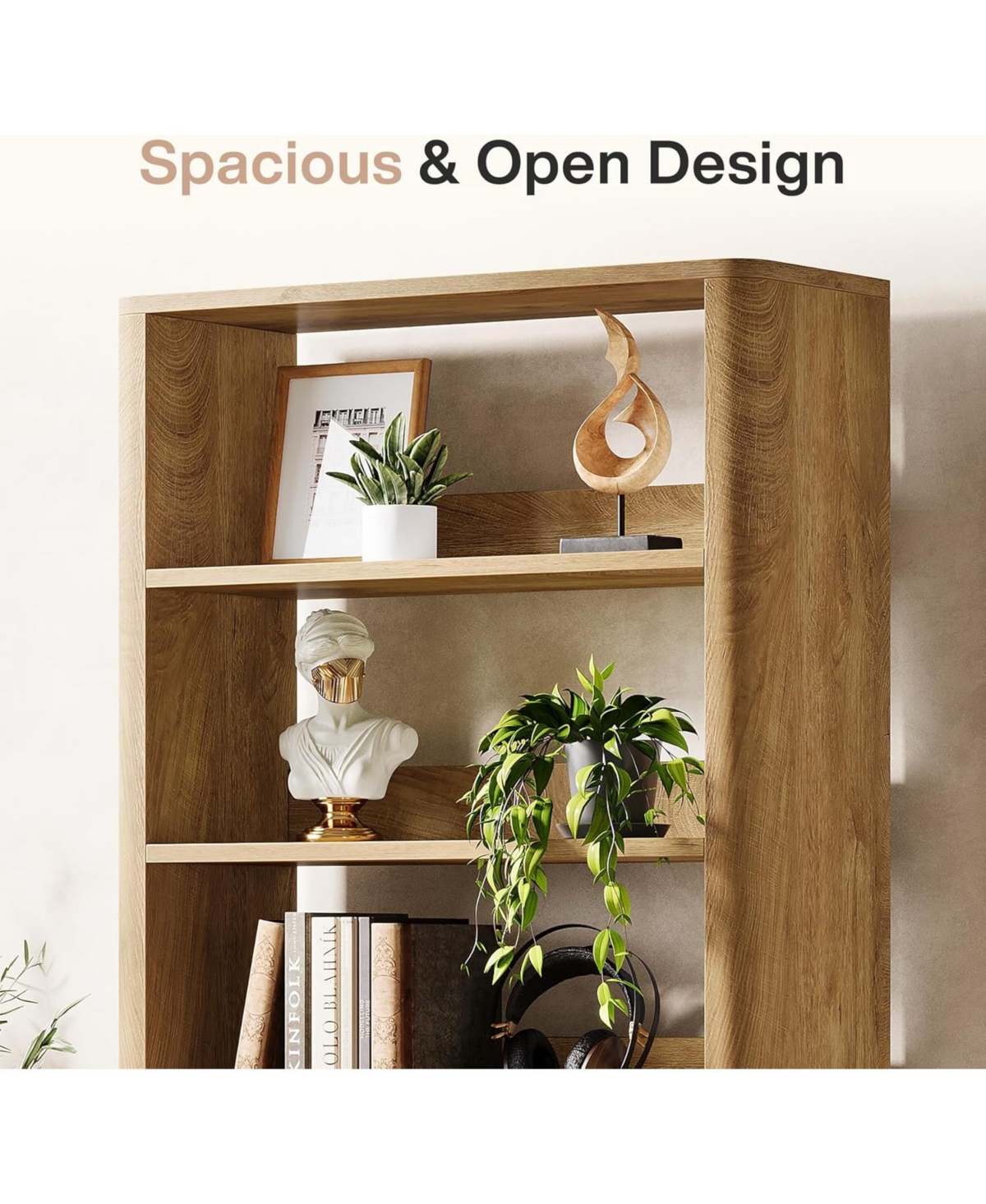 Tribesigns 70.9" Tall Bookcase, 6-Tier Open Bookshelves and Bookcases with Storage Shelves, Floor Standing Library Bookshelf