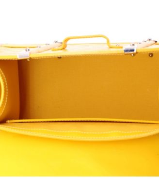 Mini Structured Saigon Top Handle Bag Coated Canvas with Leather