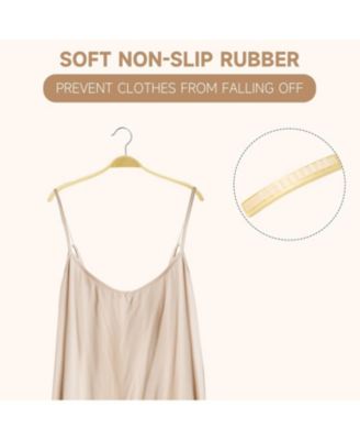 BP4U Premium Wooden Clothes Hangers, Lightweight Slim Birch Wood Coat Shirt Top Hangers