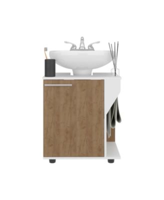 Compact Under Sink Storage Cabinet with Side Compartment