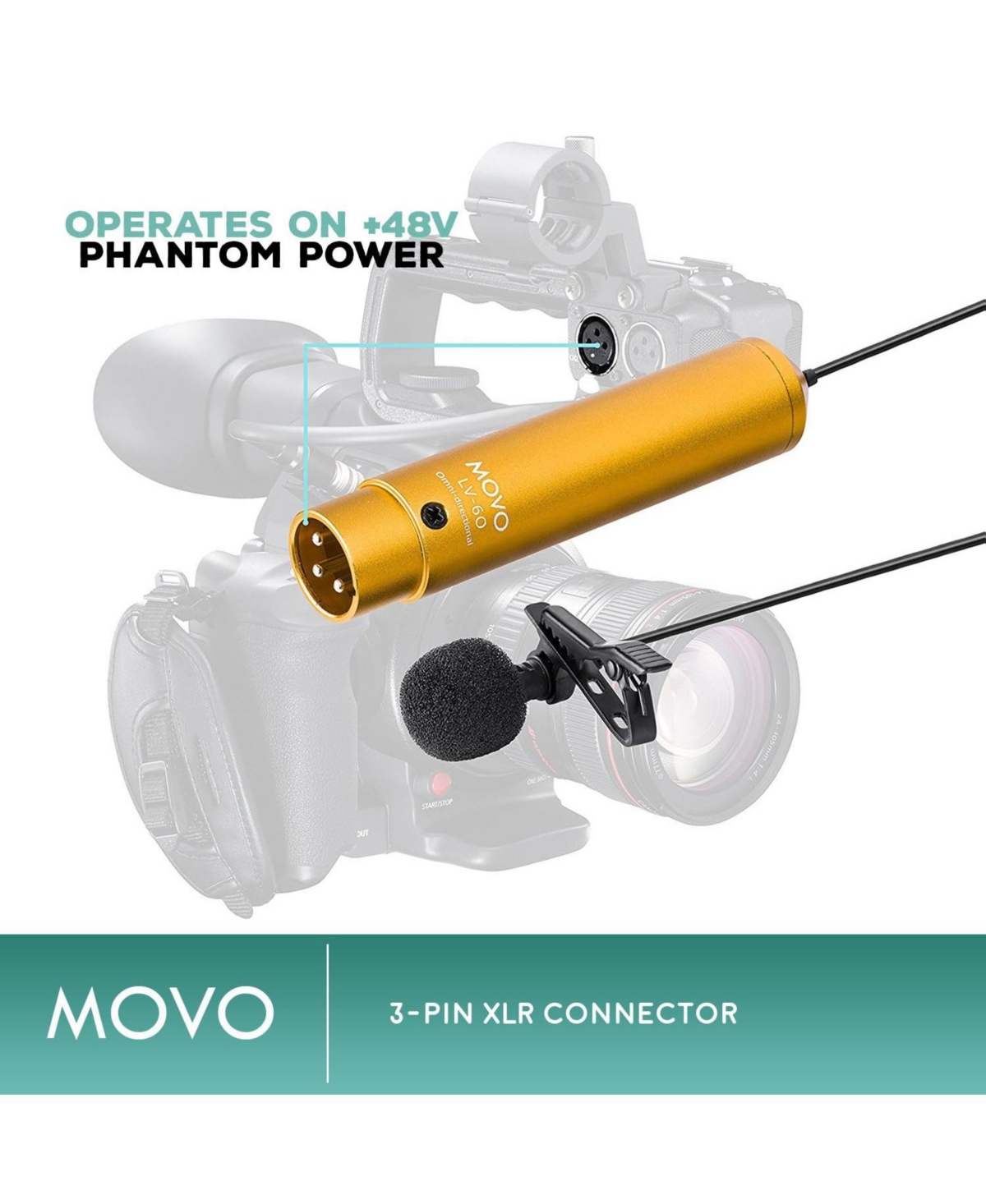 Movo Lv-6 Omnidirectional Xlr Lavalier Mic