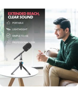 HMT-2 Tabletop Tripod Microphone Stand for Movo WMX-HM and Rode Interview Go