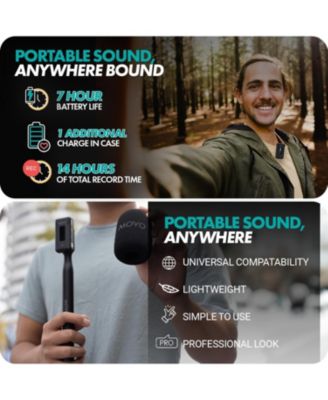 WMX-2-C-DUO Dual USB-C Wireless Lavalier Microphone for iPhone 15/Android/USB C Devices with WMX-HM Handheld Adapter