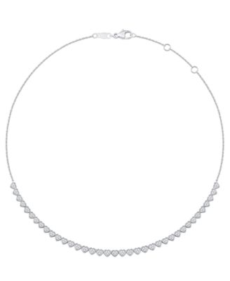 Diamond Tennis Necklace (1 ct. t.w.) in Sterling Silver