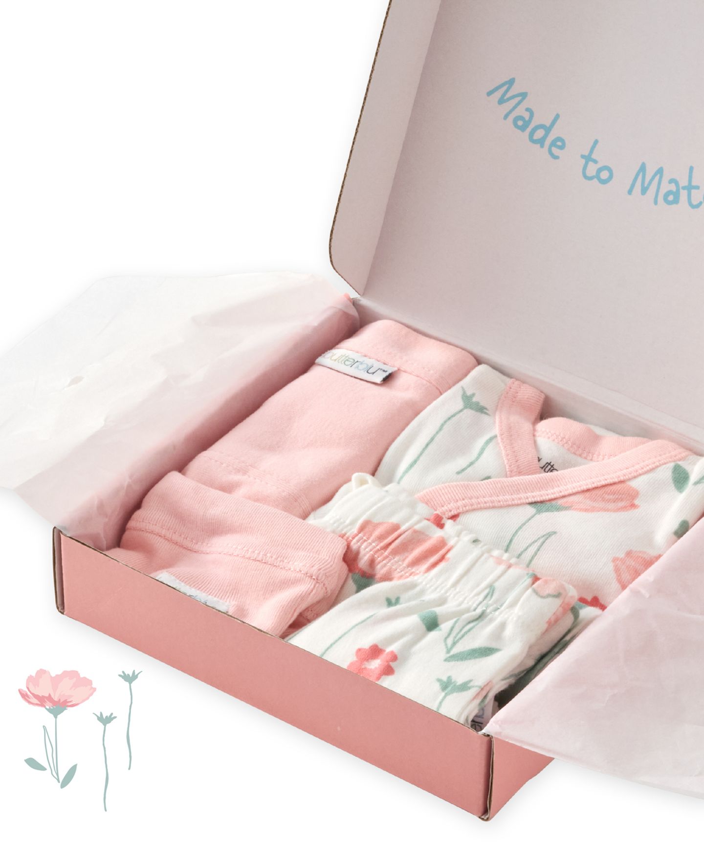 Комплекты butterblu Or Organic Cotton Take Me Home Baby Layette Gift, 5-Piece Set для малышей, цвет: С принтом — фото 3