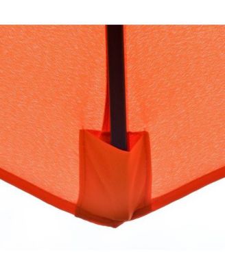 9FT 3 Tiers Patio Umbrella Outdoor Market Umbrella with Crank Push Button Tilt for Deck Backyard Orange