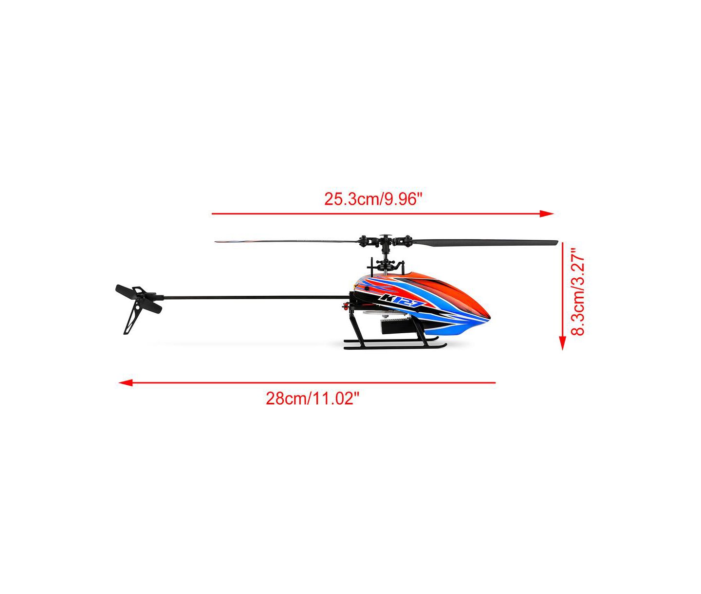 Детская игрушка Bruce & Shark K127 4-Channel Auto-Hover 6-Axis Gyro RC Helicopter, цвет: Оранжевый — фото 10
