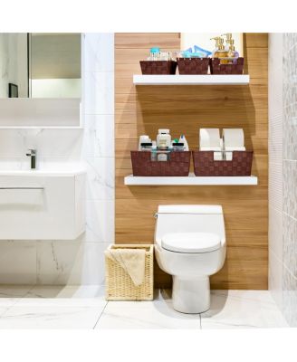 9 Piece Variety Size Hand-Woven Storage Baskets - for Home & Closet Organization