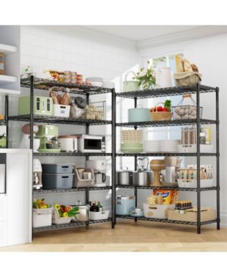 5-Tier 45 in W x 72 in H x 20 in D Height Adjustable Garage Wire Shelving Unit