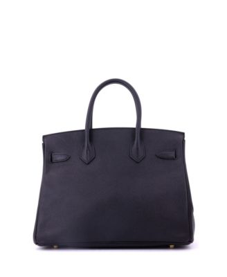 Pre-Owned HERMES Birkin 30 Handbag Black Epsom with Gold Hardware