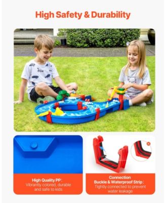 Toddler Water Table Playset with Sensory Waterway Tracks and Accessories