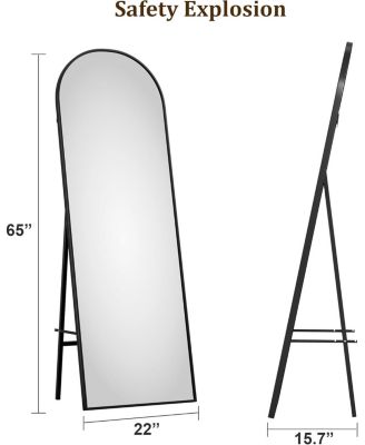 gaomon Full Length Mirror, Floor Mirror, Wall Mounted Mirror, Freestanding Full Size Mirror, Leaning Against Wall