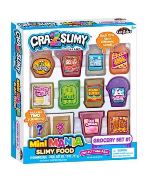Детские игрушки Cra-Z-Art Mini Mania Slimy Food Scented 10-Piece Set, Ages 6+