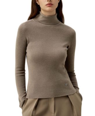Women's Seamless Silk-Cashmere Blend Turtleneck Sweater