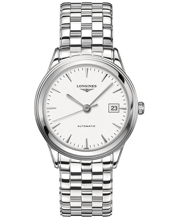 Longines Men's Swiss Automatic Flagship Stainless Steel Bracelet Watch ...