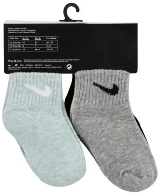Baby Girls' or Baby Boys' and Toddler Swoosh Ankle Socks, 6-Pack