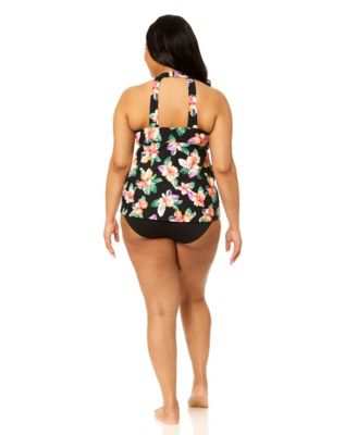 Plus Size V-Neck Race Back Tank Top