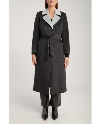Women's Cashmere Belted Wrap Coat
