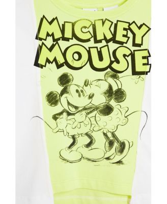 Girls Girls's Two-tone Mickey and Minnie Mouse T-shirt