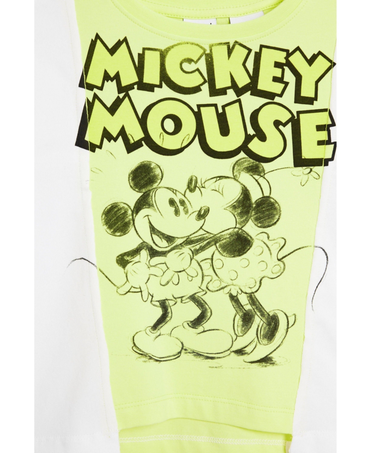 Desigual Girls Girls's Two-tone Mickey and Minnie Mouse T-shirt